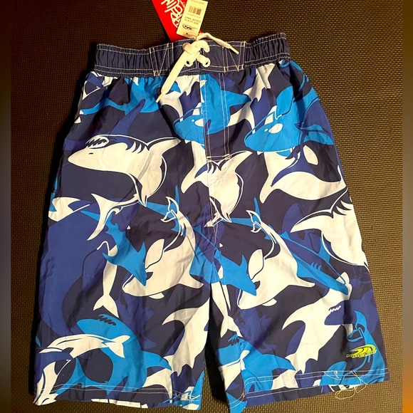 Boys Blue Swim Trunks - Picture 1 of 2